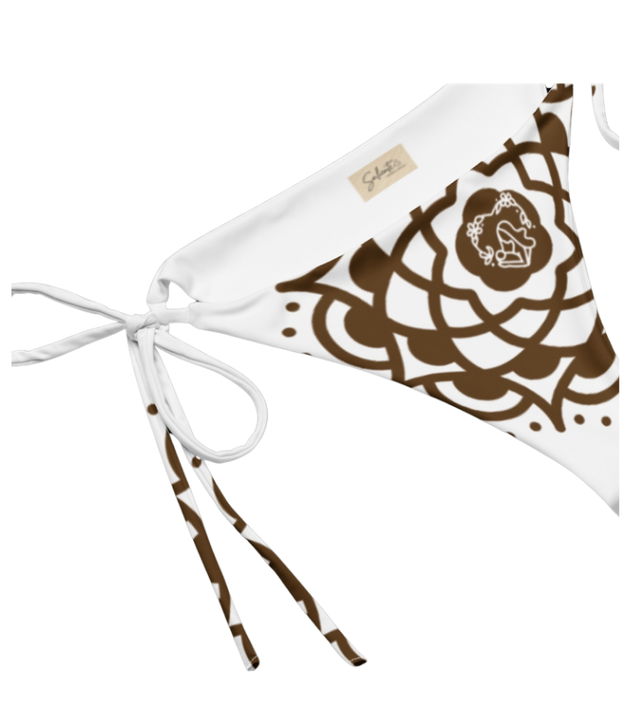 Slip bikini con lacci regolabili Mama Love marrone